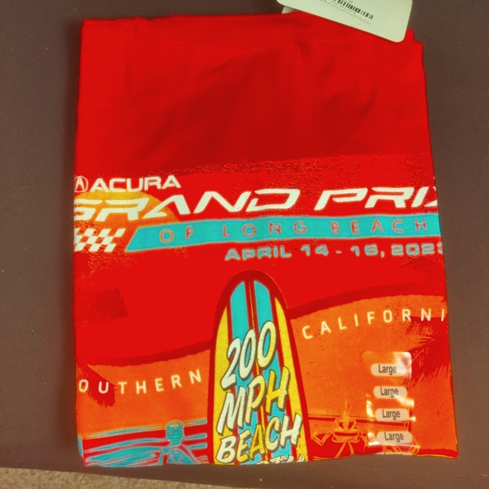 Acura Grand Prix Long Beach 2023 promotional t-shirts collectible size large